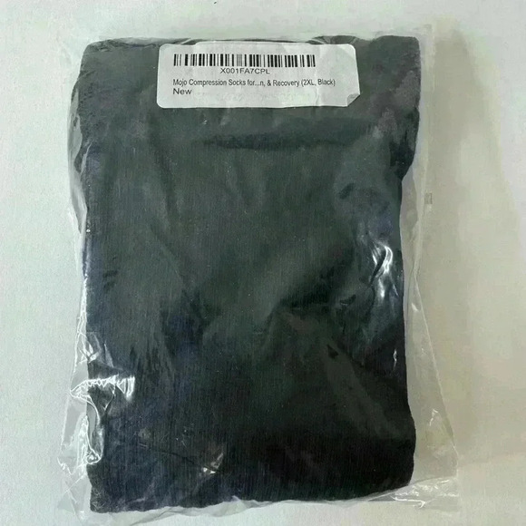NWT MOJO Black compression socks, size 2 XL - Picture 2 of 6